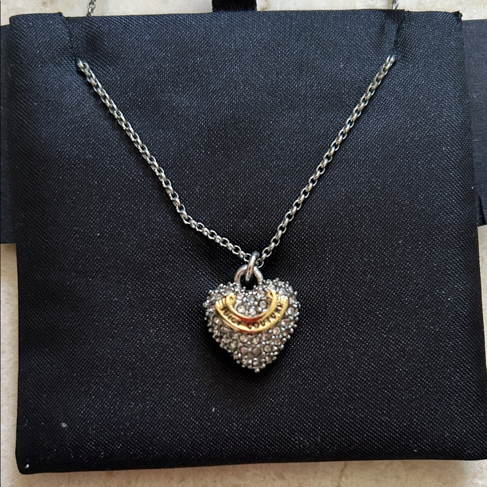 Juicy Couture Silver and Gold Heart Necklace